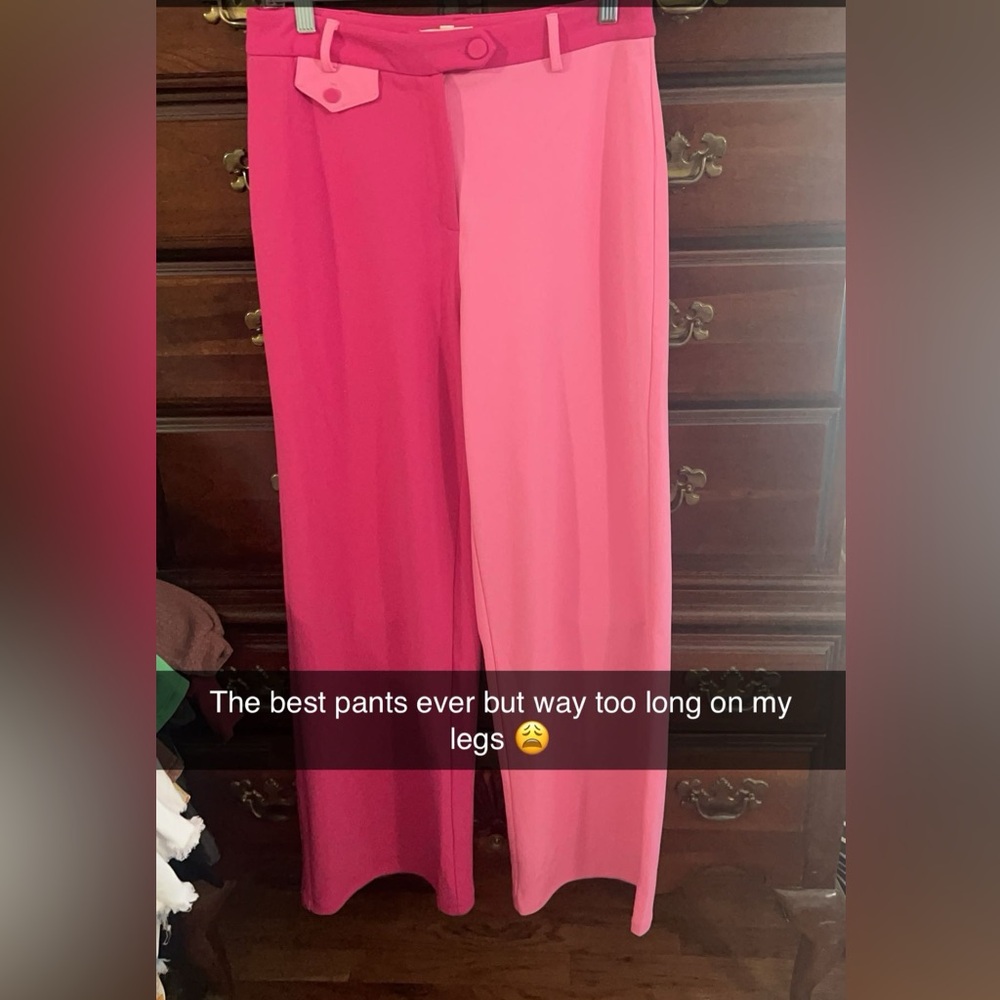 Feeme pants, I’m 5’1 so they are too long on me!